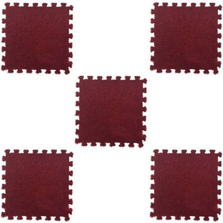 

5PCS 11.81Inch Square Puzzle Polyester Velvet Eco-friendly Carpet