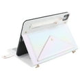 thumbnail image 6 of Colorful Handbag for iPad Pro 11" 2024 M4 5th Geneartion, Stand PU Leather Protection Cover with Crossbody Strap&Handstrap with elastic, Multi-Card Slots Cash Pocket Pen Slot Envelope Case, White, 6 of 10