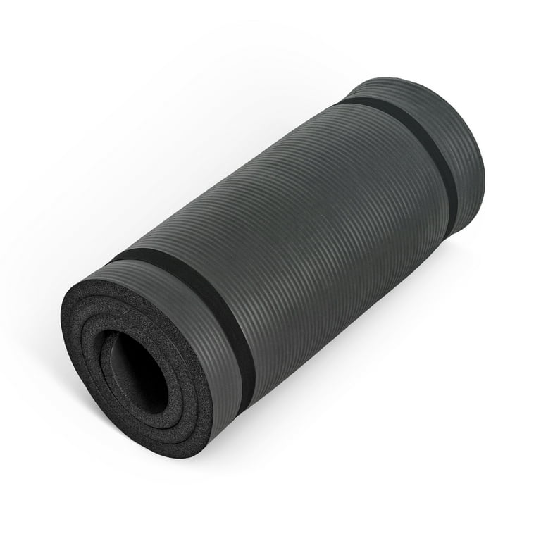 CAP High Density 1 inch Thick Exercise Mat with Carry Strap 71 x24 x1