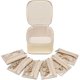 thumbnail image 1 of Cajas de cuero para joyas para viajes con bolsas de terciopelo y cremallera para mujeres, estuche de viaje para joyas, estuche organizador de cuero portátil para joyas, estuche organizador de viaje pa, 1 of 7