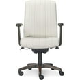 thumbnail image 3 of Scranton & Co Modern Faux Leather & Wood Executive Office Chair in White, 3 of 13