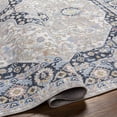 thumbnail image 4 of Mark&Day Washable Rugs, 8x10 Tribune Traditional Ink Blue Area Rug, Blue Grey Ivory Carpet for Living Room, Bedroom or Kitchen (7'10" x 10', Machine Washable), 4 of 5
