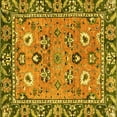 thumbnail image 1 of Ahgly Company Indoor Square Oriental Yellow Traditional Area Rugs, 8' Square, 1 of 4