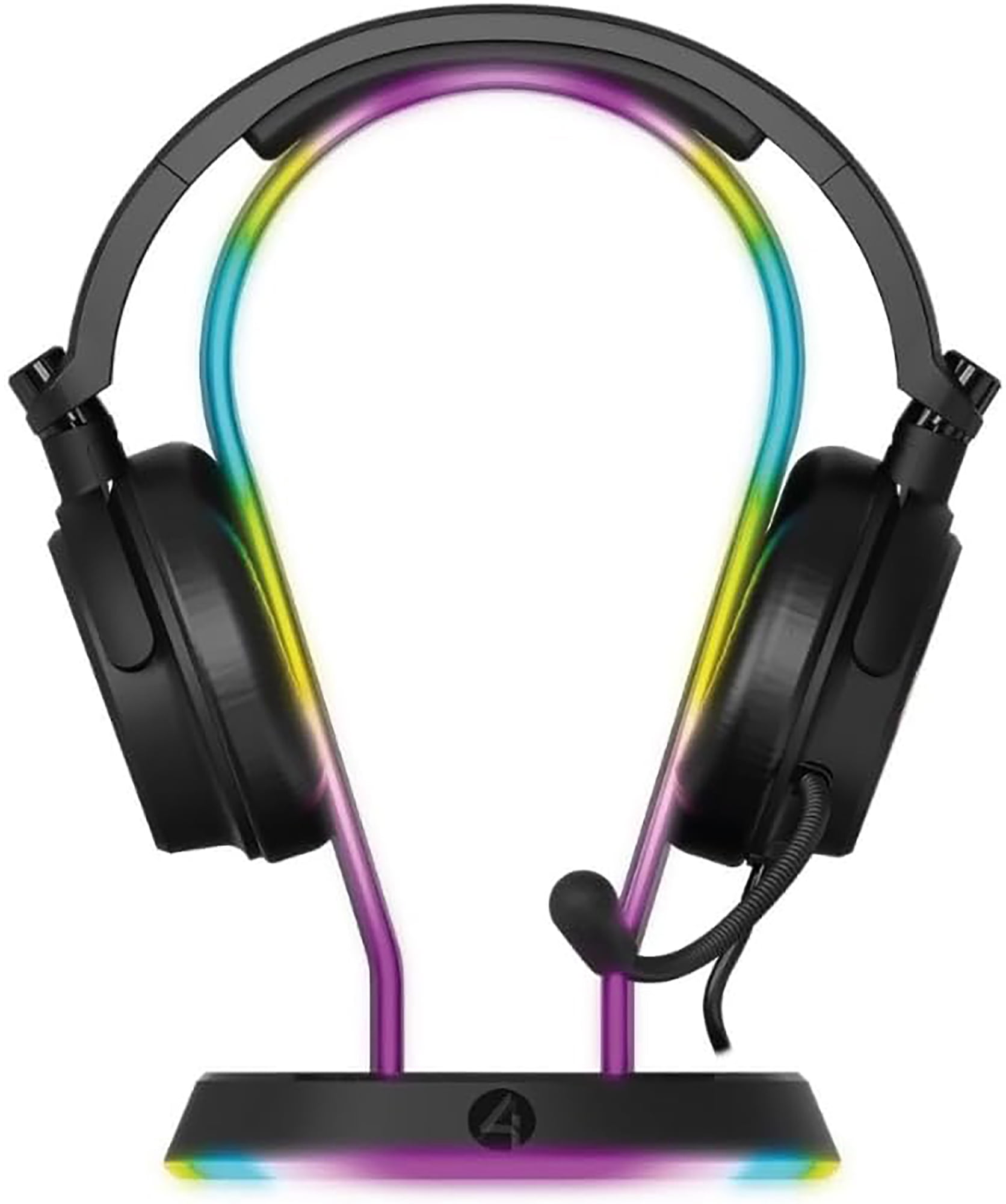 PC Accessory: Wired Headset - 4Gamers LED Light Up Headset with Stand: Compatible with PC, Switch, PS5, Xbox X|S