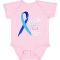 thumbnail image 3 of Inktastic Faith over Fear Hydrocephalus Awareness with Blue Ribbon Boys or Girls Baby Bodysuit, 3 of 5