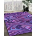 thumbnail image 3 of Ahgly Company Machine Washable Indoor Rectangle Transitional Bright Purple Area Rugs, 4' x 6', 3 of 7