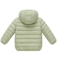 thumbnail image 4 of JUMEYU Jackets for Teen Girls Girls' Short Length Hooded Winter Puffer Jacket with Fleece Lining 5T 6T (Light Green,5-6 Years), 4 of 9