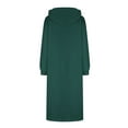 thumbnail image 4 of Women's Casual Hoodies Dress Long Sleeve Split Hooded Long Maxi Sweatshirt Dress with Pockets Fall Dresses for Women 2023 Trendy, 4 of 6
