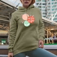 thumbnail image 2 of Merry and Bright with Hand Drawn Christmas Balls Art Merch Gift, Sand Hooded Sweatshirt or Hoodie, 3XL, 2 of 5
