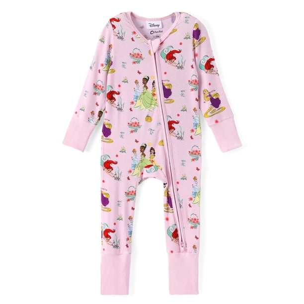 Romper Disney Princess de manga larga para niñas de 0 a 3 meses