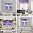 thumbnail image 6 of Purple Coastal Kitchen Curtains Sets for Windows 24 Inch Length, Summer Beach Nautical Abstract Art Rod Pocket Window Treatments Tier Curtains and Valances Set for Bedroom/Bathroom, 6 of 8
