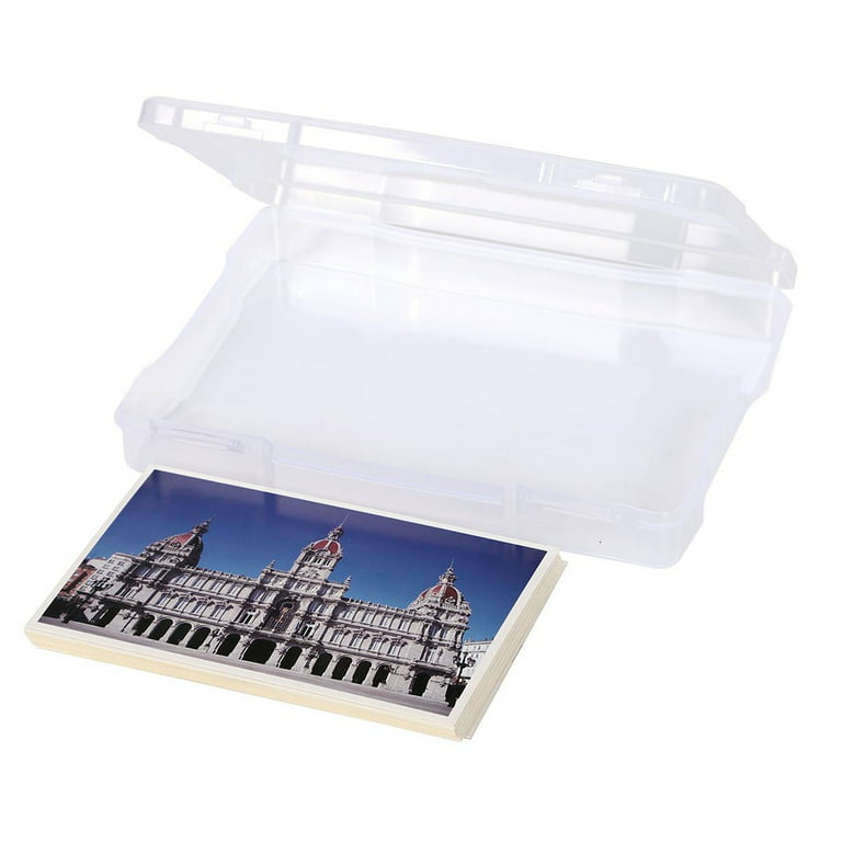 5x7 inch Photo Storage Box Plastic Picture Keeper 6 Colorful Photo Cases 