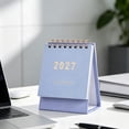 thumbnail image 3 of 2027 Desk Calendar, Small Standing Monthly Calendar with Gold Print for Office Desk, 3 of 7