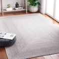 thumbnail image 3 of SAFAVIEH Braided Evangeline Bordered Machine Washable Reversible Area Rug, Grey, 2' x 3', 3 of 13