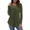 Army Green, variant on Women's Plus Size Tops Long Sleeve Tunic Shirts Splicing Lace Trim Loose Blouses,M-4XL