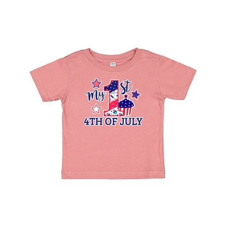 

Inktastic My 1st 4th of July with Stars and Cupcake Gift Baby Boy or Baby Girl T-Shirt