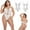 White, variant on TAIAOJING Women Shapewear Bodysuit Tummy Control Plus Size Backless Built In Bra Body Shaper Seamless With