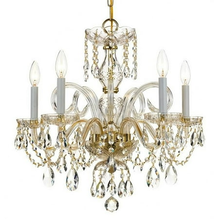 

Crystal Crystal 5 Light Chandelier in Classic Style 22 inches Wide By 21 inches High-Swarovski Strass Crystal Type-Polished Chrome Finish Bailey