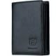 thumbnail image 1 of BULLCAPTAIN Cartera de Cuero Genuino con Bloqueo RFID de Gran Capacidad Negro QB-027, 1 of 12