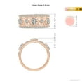 thumbnail image 4 of ANGARA Natural Inspired Graduated Diamond Anniversary Band in 14K Rose Gold for Women (Size-3.8mm| Color-K| Clarity-I3) | April Birthstone, Anniversary, Jewelry Gift for Women | Natural Diamond Ring, 4 of 9