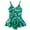 D, variant on Girls Swimsuit One Piece Colorful Floral Skirted Bathing Suit Cute Swimwear for Kids 4-12 Years