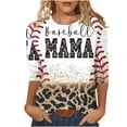 thumbnail image 1 of Blouses pour Femmes T-Shirt Imprimé Blouse à Manches 3/4 Col Rond Décontracté, Blouses pour Femmes T-Shirts pour Femmes, Blouses pour Femmes Décontractées, 1 of 4
