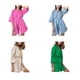 thumbnail image 2 of Bata de algodón de crespón para mujer Qarigey Pijama Verde S, 2 of 6