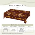 thumbnail image 2 of DouZhe Nappe Rectangulaire, Feuilles Florales Dorées Décor Nappe pour Cuisine Salle à Manger, 72"x54 Pouces Polyester Imperméable, 2 of 6