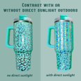 thumbnail image 5 of 40 oz Tumbler with Handle Holographic Glitter Leopard 40oz Tumbler with Lid Straw Double Insulated Travel Coffee Mug, 5 of 6