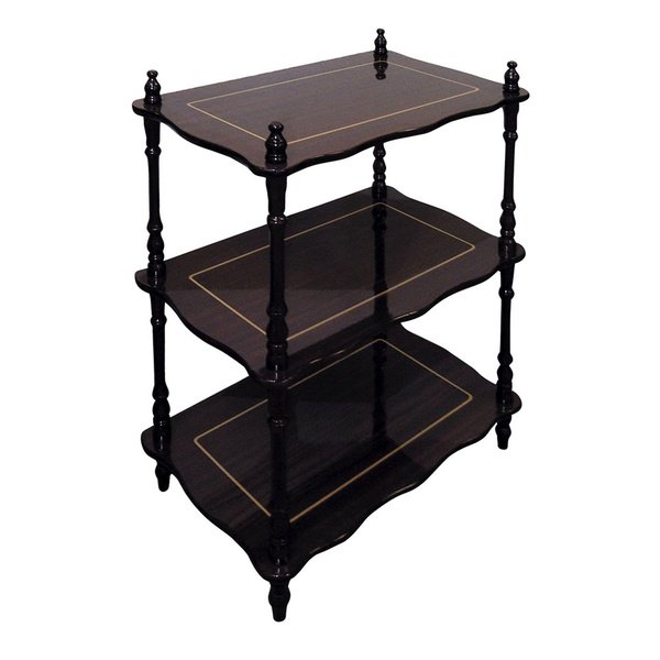 26" Tall -Tier Wooden Standing Shelf, Dark Cherry finish