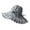Grey, variant on Sun Hats For Women Dressy Caps Fashion Pleated Striped Lightweight Foldable Wide Brim Floppy Hat Beige,One Size