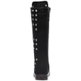 thumbnail image 5 of ANUFER Girls Womens Fashion Knee High Lace-Up Canvas Boots Pure Black Zip Dance Boots Eyelets SN813 US5.5, 5 of 7