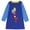 Blue, variant on Herrnalise Autumn Children's Girl's Clothing Tshirt Long Sleeve Cartoon Striped Embroidered Dress
