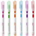 thumbnail image 2 of Curve Highlighter Pen Set 6 Different Curved Shapes Nib Colorful Curve Highlighter Pens Creative Reusable Outline Pen Quick Dry Emphasis Marker Pens for Cards Crafts Notes, 2 of 7
