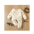 thumbnail image 3 of Newborn Infant Baby Boy Girl Cotton Linen Christmas Deer Button Romper Bodysuit One Piece Jumpsuit Playsuits Outfits, 3 of 7