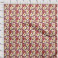thumbnail image 4 of oneOone Rayon Red Fabric Floral Craft Projects Decor Fabric Printed By The Yard 56 Inch Wide, 4 of 4