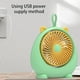 thumbnail image 4 of Ventilador de sobremesa recargable USB • Batería de 700mAh • Ángulo ajustable • 3 velocidades • Ventilador portátil de refrigeración para oficina y dormitorio en blanco, rosa o verde, 4 of 8