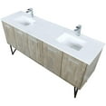 thumbnail image 6 of Lexora Home Lancy 72" Double Quartz Top Bathroom Vanity with Chrome Faucet, 6 of 14