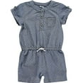 thumbnail image 2 of Carter's Baby Girls' Chambray Romper, Denim, 3 Months, 2 of 2