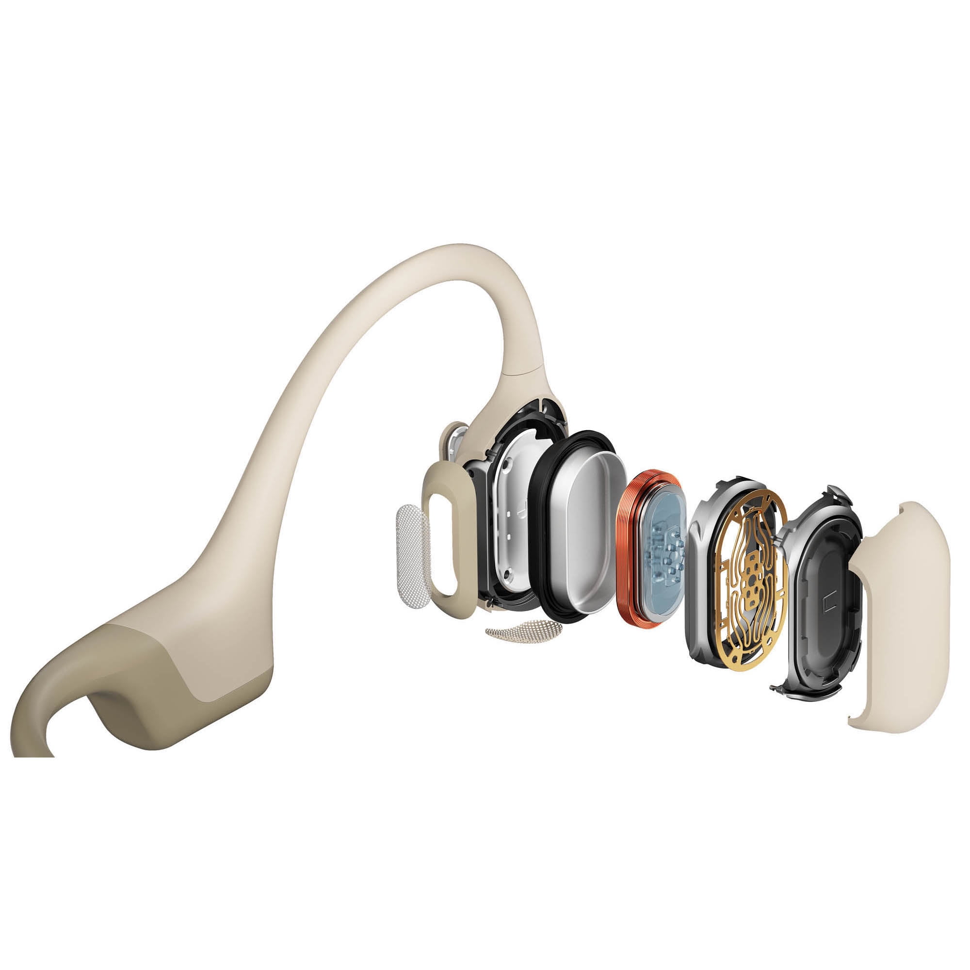 Shokz OpenRun Pro – Premium Bone Conduction Headphones - Mini - Beige