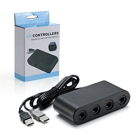 Switch Gamecube Controller Adapter Updated Version Gamecube Ngc Controller Adapter For Wii U 4 Port Black Super Smash Bros Gamecube Adapter For Nintendo Switchwii U And Pc Usb Walmart Canada