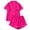 501_Hot Pink, variant on MEICHEN Lounge Set for Women 2 Piece Pajama Set for Women Heart Print Button Short Sleeve Shirt Matching Shorts Set Summer Cute Sets Women's Essentials Fashion Sleepwear