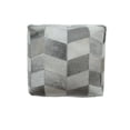 thumbnail image 5 of Ivory and Gray Genuine Leather Pouf | Comfortable Chair or Footrest | TRD126, 5 of 5