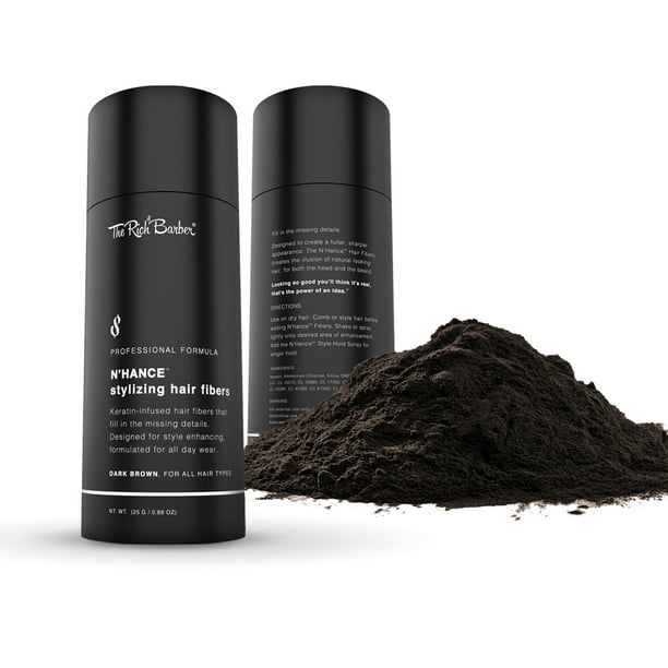 The Rich Barber® N'Hance Hair Fibers | Pro Barber Hair Thickening Fibers | Grey The Rich Barber® N'Hance Hair Fibers | Pro Barber Hair Thickening Fibers | Grey