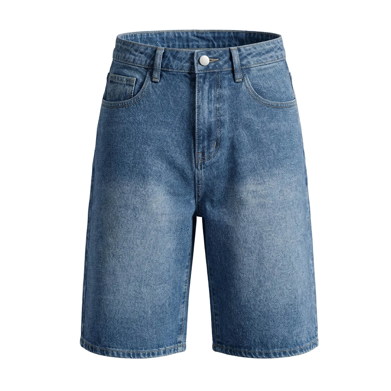 NAISIBABY Big Girls Denim Shorts Size 14, with Pockets High Waist Stretchy Summer Bermuda Jean Shorts (12-16T)