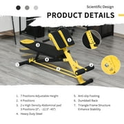 Soozier Upgraded Multi-Functional Hyper Extension and Dumbbell Weight Bench Adjustable Roman Chair Ab Sit-up Decline Flat