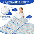 thumbnail image 3 of Blue and Red Christmas Pattern Toddler Nap Mats for Kids Preschool,50"x20" Sleeping Mat Bag or Kids,Toddler Sleeping Bag,Toddler Nap Mat or Daycare, 3 of 6