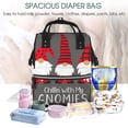thumbnail image 4 of Yiaed Chillin with My Gonme Print Multi-Function Travel Backpack Nappy Bags, Nursing Bag, Fashion Mummy, Roomy Waterproof for Baby Care, Stylish and Durable, 4 of 5