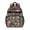 Mushroom and Snail, variant on Mushroom and Moth Black Pattern Backpack for School, Cute School Bag with Adjustable Shoulder Straps and Padded Back, 15.25"x11.5"x5.25"