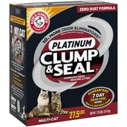 Angle View: ARM & HAMMER Clump & Seal Platinum Clumping Cat Litter, Multi-Cat, 27.5lb
